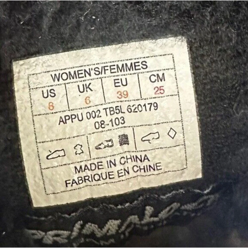 The North Face Boots‎ Size 8 Abby II Black Suede Faux Fur 200 Gram Waterproof